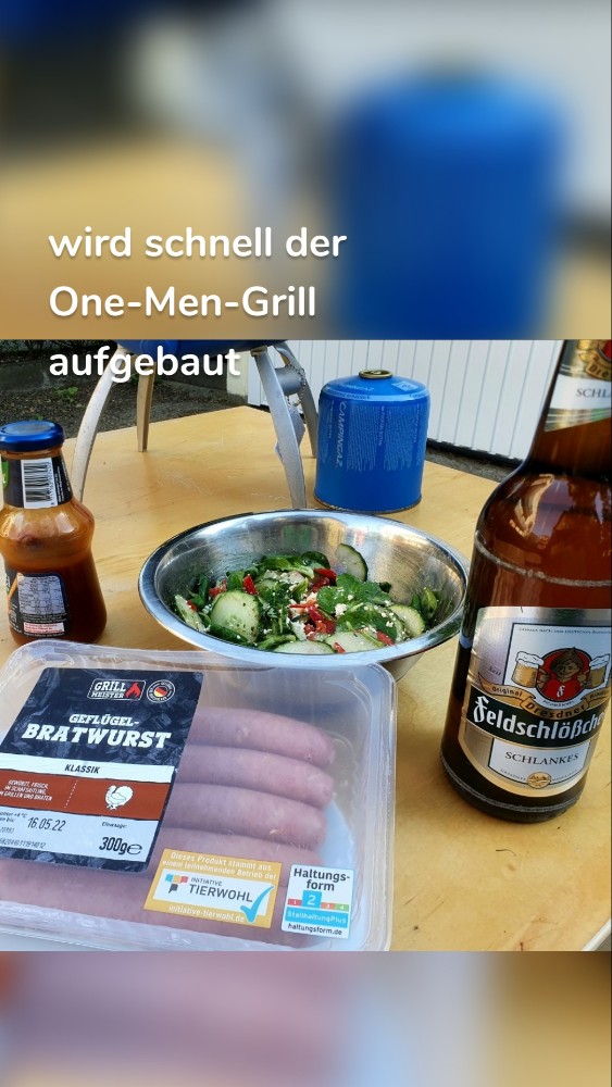 wird schnell der One-Men-Grill aufgebaut